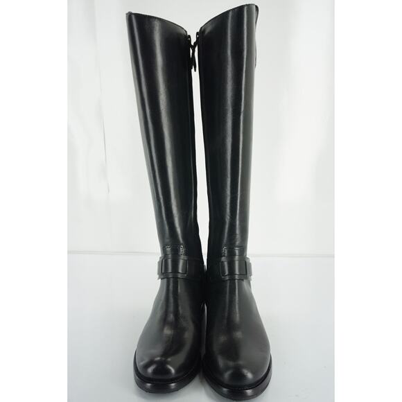 Tory Burch Derby Riding Boot Size 4.5 Ankle Strap Cut Out Logo - Picture 9 of 11